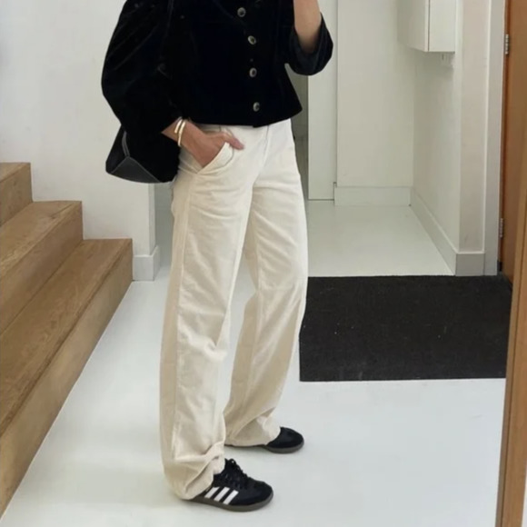 White Straight Leg Jeans